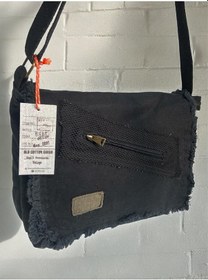 Resim Old Cotton Cargo Vintage Salaş Orta Boy Unisex Günlük Çapraz Postacı Tablet Çantası M 32 Cm X 27 Cm Siyah 