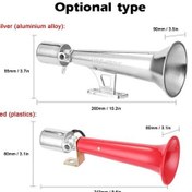 Resim Createtech 12v-24v Araba Kornası, 180db, Su Geçirmez Kırmızı Düdük 
