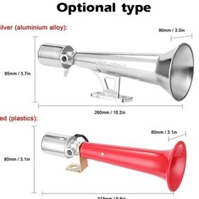 Resim Createtech 12v-24v Araba Kornası, 180db, Su Geçirmez Kırmızı Düdük 