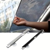Resim Fit UV Koruma Araba Güneşlik - Ön & Arka Cam ve Yan Pencere Gölge Bloğu, PVC Malzeme, Parlamayı & Isıyı Azaltır, Vantuzlarla Kolay Kurulum 