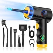 Resim Wangxi Lcd Ekranlı Led Işıklı Kablosuz Elektrikli Hava Üfleyici Siyah Sarı 51000 Rpm Yüksek Performans 4 Hız Ayarlı Taşınabilir Usb Hızlı Şarj 