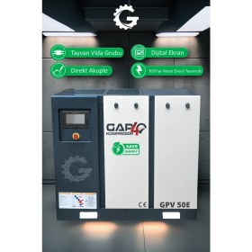 Resim GAP Kompresör Invertörlü Vidalı Hava Kompresörü 50HP (Tek Makine) GPV-50E 