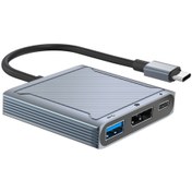 Resim Type C to 8K 60Hz 4K-120 Hz Display Port- Usb 3.0 - Usb C Dişi 100W Çevirici 