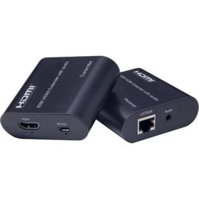 Resim Gplus FHD6015A 60 Metre HDMI Extender With Audio Ses Alıcı Verici Yeni Nesil Tx Rx CAT5E/6 Ethernet Transmitter Receiver 