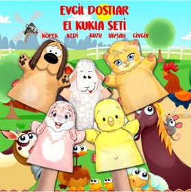Resim 5 Parça Tox Evcil Dostlar El Kukla Set Eğitici Oyuncak 