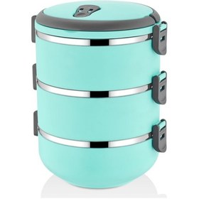 Resim Mobgift Freshbox 3 Katlı Sefer Tası Yemek Termosu Turkuaz N1125173 Çok Renkli 