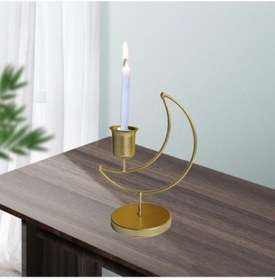 Resim Zcjb Konik Şamdan Mumluk Demir Mumluk Masa Dekorasyonu Altın-64971 