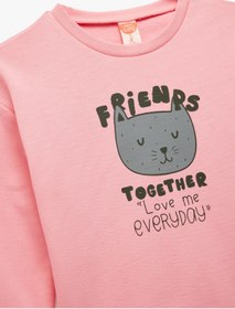 Resim Koton Kız Bebek Sweat 6Wmg10099Ak PEMBE 