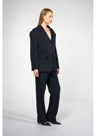 Resim Thalure Kadın Lacivert Oversize Blazer Lacivert 