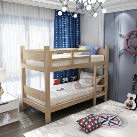 Resim Enjoy Lıfe Tasarım Montessori Doğal Çam Ağacı Çocuk Ranza Yatak Karyola 