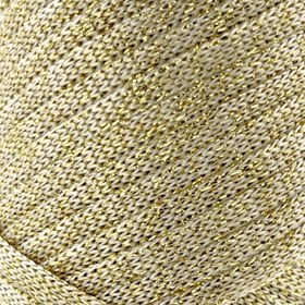 Resim Sensy Premium Sparkle Simli Ribbon 4Mm Polyester Makrome İp - Hardal 