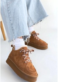 Resim Muden Taba Süet Bağcıklı Bot Resimdeki Renk 