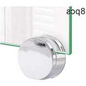 Resim Pazly 8 Adet 22mm/27mm Çinko Alaşımı Yuvarlak Cam Kelepçe Banyo Aynası Tutucu Sıkı Klipler 22 Mm 