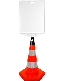 Resim 10 Adet PVC Trafik Konisi 50 cm Reflektifli 6 Kenar Trafik Dubası 