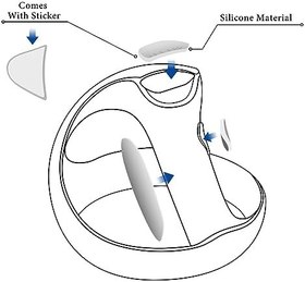 Resim GEEKRIA Anti-Slip Silicone Pad Compatible with Sony PSVR 2, PlayStation VR2 Grip Covers, Controller Grip Protector Sticker, Button Protection Pad Kit (White) 