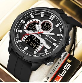 Resim Oldfriend Sanda Erkek Spor Saati Full Black Analog Dijital Led Ekran 50m Suya Dayanıklı Diğer 