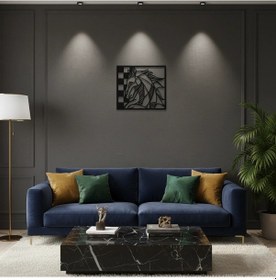 Resim Satranç Atı Ve Desenleri Metal Duvar Tablosu 