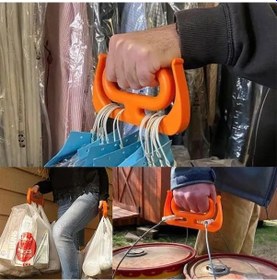 Resim Youtek Plastik Çanta Taşıma Kolu, Polypropilen, 17 Cm, Karabinerli, El Yorgunluğunu Azaltır, Siyah 