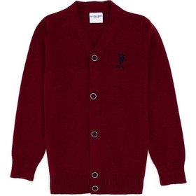 Resim U.s. Polo Assn. Erkek Çocuk Bordo Hırka Triko 50295571-vr014 Bordo 