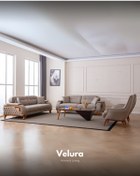 Resim Velura Home & Living Berra Koltuk Takımı & Oturma Grubu (3+3+1) - Koyu Krem 
