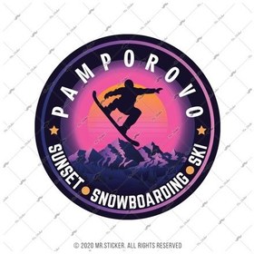 Resim Hbg70 Pamporovo Snowboard Sticker 