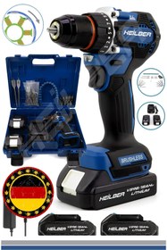 Resim BÖHRER ALMAN V998 15AHm MAVİ BAKIR SARGILI ÇİFT AKÜLÜ DARBELİ AKÜLÜ VİDALAMA ÇELİK ŞANZIMAN ŞARJLI MATKAP 