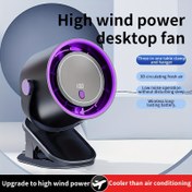 Resim SONE 100mph Yüksek Hızlı Taşınabilir Masaüstü Fan - USB Şarj Edilebilir, 3-in-op & Askı, 3D Hava Dolaşımı, Düşük Gürültü İşlemi, Uzun Ömürlü Pil Ev Ofisi, Yurt, Seyahat, Taşınabilir Fan, Şık Tasarım, Modern Estetik 