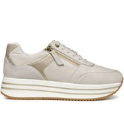 Resim Geox Kadın Bej Kency Kalın Tabanlı Bağcıklı Sneaker D36qha0767bc1s2l 