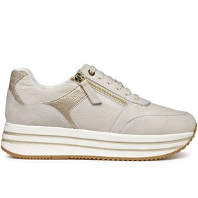 Resim Geox Kadın Bej Kency Kalın Tabanlı Bağcıklı Sneaker D36qha0767bc1s2l 