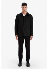 Resim Defacto Regular Fit Polo Yaka Blazer Ceket G3832ax25wnbk27 Siyah-bk27 