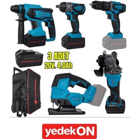 Resim Catpower Cat5130 Kömürsüz Li-ion Akülü 2 Li Kombo Set - Matkap Ve Vidalama 