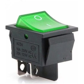 Resim Ic-104 Geniş Yeşil Işıklı Anahtar On-Off 4P 1 Adet 