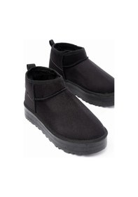 Resim Ndr-2850 Siyah Süet İçi Kürklü Kışlık Kapalı Burun Kadın Günlük Terlik Çok Renkli 