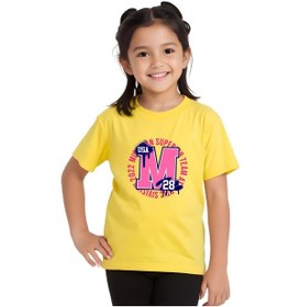Resim Panios Kids M 28 Baskılı Kız Çocuk Kısa Kollu T-shirt Sarı 