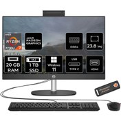 Resim HP ProOne 245 G10 R7 7730U 20GB 1TB SSD 23.8" Full HD IPS W11H All In One PC Siyah & PER4 Bellek 