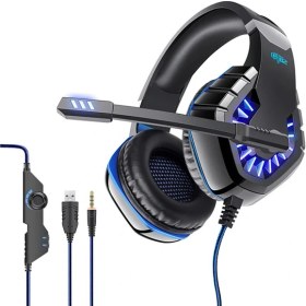Resim Pell Ovleng GT82 LED Stereo Kablolu Oyuncu Kulaklığı Siyah 