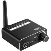 Resim Yaozixa D18 Bluetooth 5.0 Alıcı - Dijitalden Analog Ses Dönüştürücü, Usb Bellek Çalma, Alüminyum Gövde, Siyah 