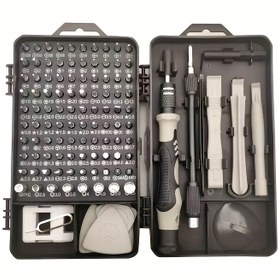 Resim Erkekler İçin Hediye, 115'li Hassas Tornavida Seti, Krom Vanadyum Çelik, Çok Fonksiyonlu Manyetik Tamir Alet Takımı, Kaymaz, Ergonomik Tutuş, Elektronikler, Telefonlar, Dizüstü Bilgisayarlar, Saatler için, Darbeye Dayanıklı, Yuvarlak Başlı, Altıgen, Peynir Başlı Tornavidalar, Gümüş Gri 