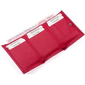Resim Westpolo Unisex Hakiki Deri Bozuk Para Ve Kağıt Para Bölmeli Cüzdan Kartlık - Kırmızı Kırmızı 