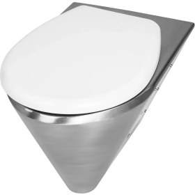 Resim Normo Paslanmaz Çelik Klozet P Çıkışlı-Taharet Çubuklu 370x580x350mm (NRC-6036-PBLT) 