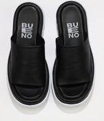 Resim Bueno Shoes Siyah Deri-beyaz Tb Kadın Dolgu Topuklu Terlik 01wu7308 