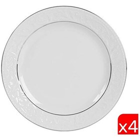 Resim Porland Hazan Platin Yaldız Düz Tabak 25cm 4 Lü 04por031150 
