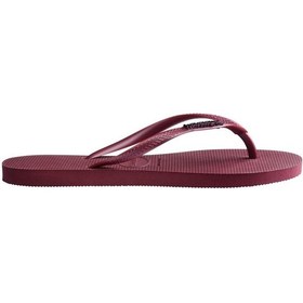 Resim Havaianas Vişne Kadın Plaj Terliği Slım Logo Metallıc-14179 Bordo 