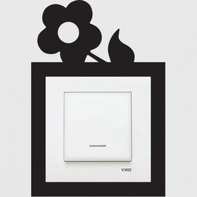 Resim Çiçekli Dekoratif Priz Çerçevesi - Ahşap Mdf 