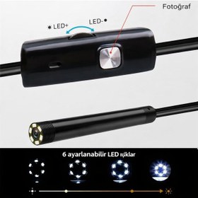 Resim 10 Metre Endoskop Kamera Su Geçirmez Led Işıklı Boroskop Yılan Kamera Android Uyumlu Micro+usb+type-c 