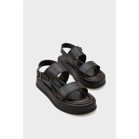 Resim Capone Outfitters Marris Tek Bantlı Dolgu Topuklu Konfor Kadın Sandalet 