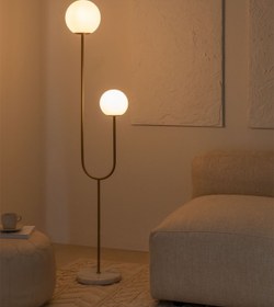 Resim Art Galata Modern mermer ayak ikili lambader 