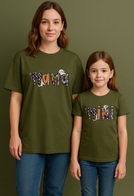 Resim SVART WEAR MAMA MINI Anne Kız Kombin Tişört Takımı T-Shirt Twin Anne Kız Çocuk Oversize MAMA MINI (TEKLİ FİYAT) 