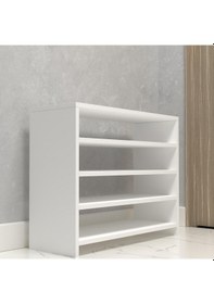 Resim Kenzlife Ayakkabılık Konevi Mat Beyaz Suntalam 065 080 30 Onaltı Çift Ayakkabı Kapasitesi Arkalıksız Beyaz 