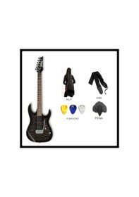 Resim Ibanez Grx70Qa-Tks Black Sunburst Elektro Gitar 